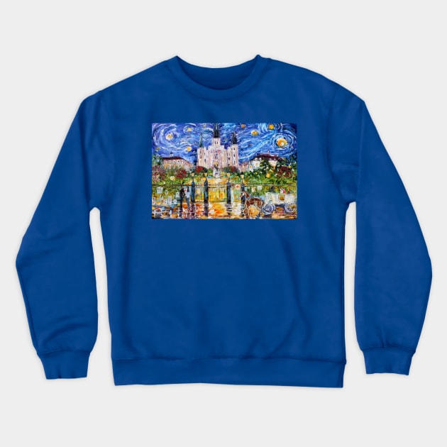 New Orleans Jackson Square Crewneck Sweatshirt by Karensfineart